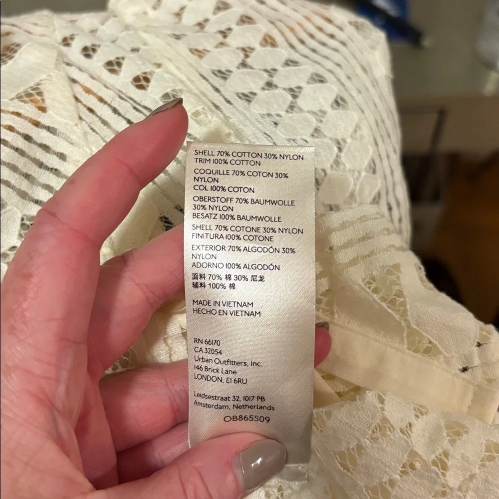 Anthropologie Ivory Lace Blouse - Picture 8 of 8